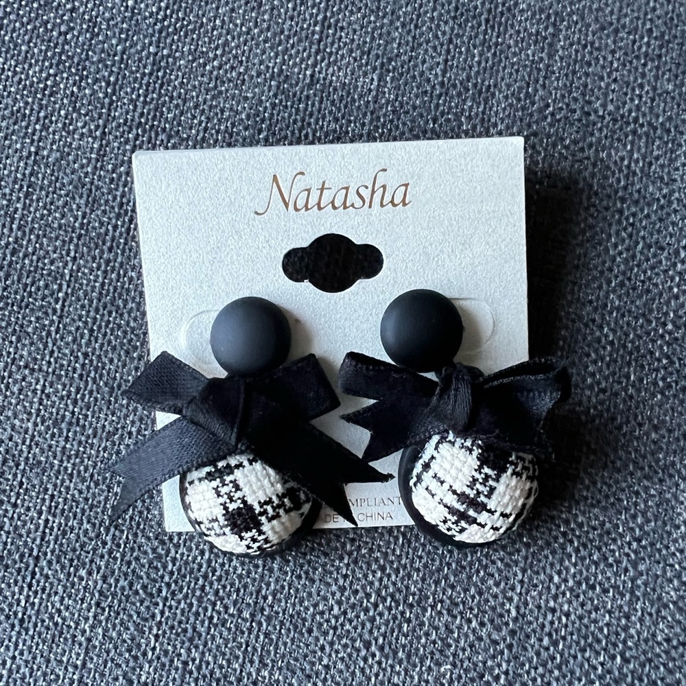 NWT Natasha Tweed Earrings